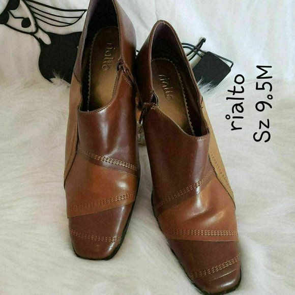 Rialto Women's Patchwork Leather Boots, Brown, Size 9.5M - Picture 7 of 7